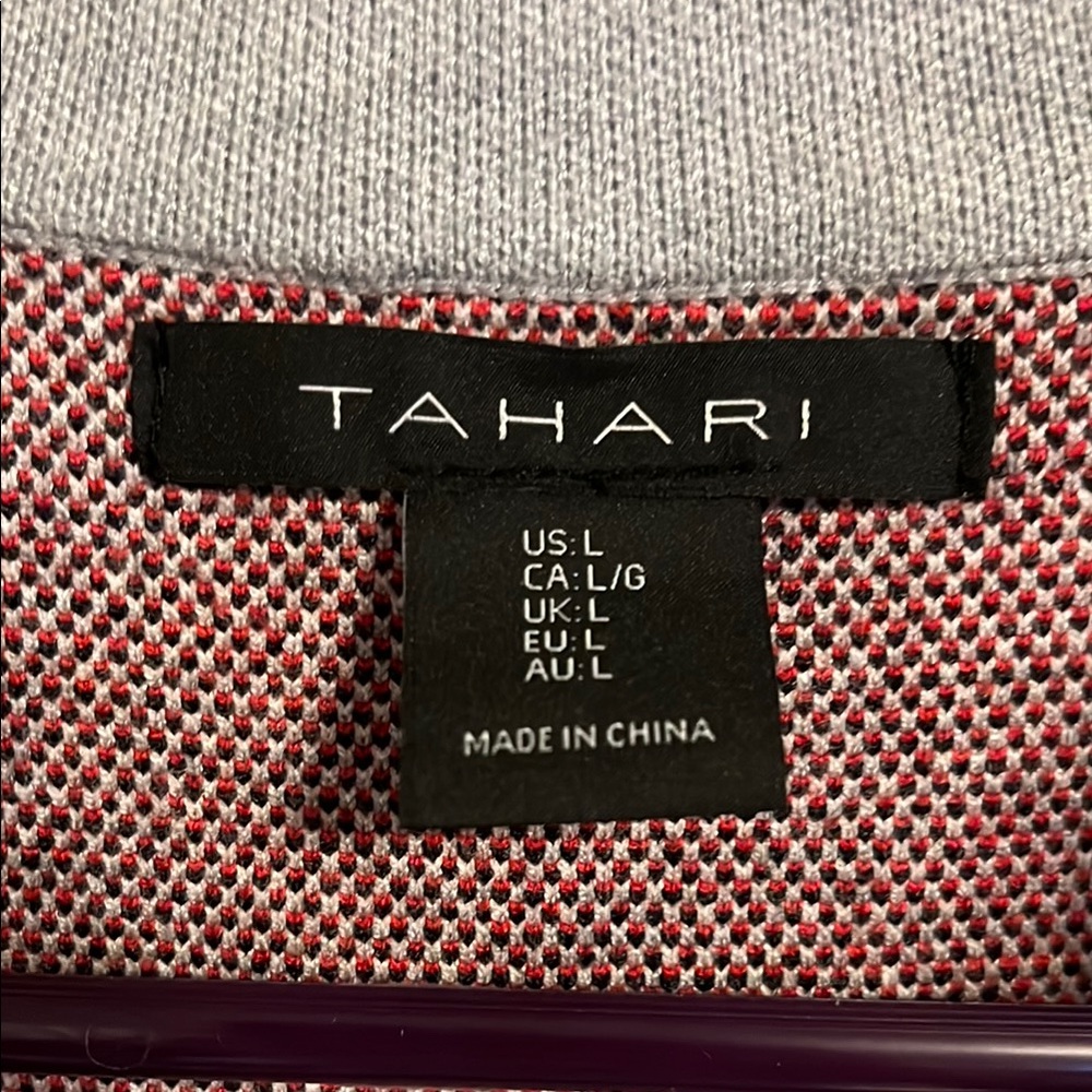 Gray and Red Plaid Open Cardigan Shacket - Picture 2 of 3